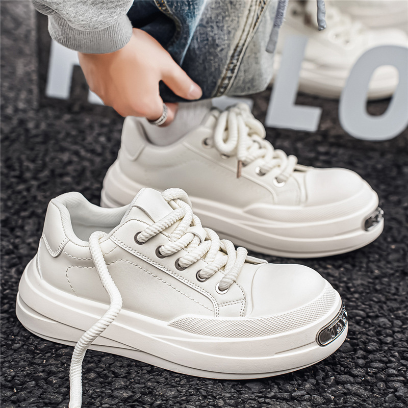 Gedämpfte Plateau-Freizeitschuhe für Herren mit Schnürung 5