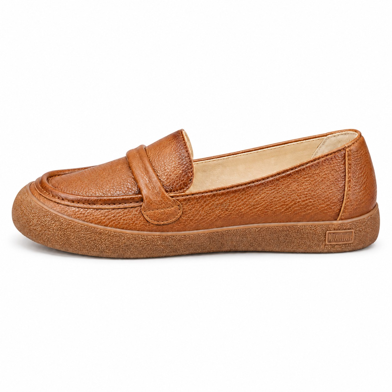 Women's Full-Grain Leather Chunky-Sole Loafer Flats