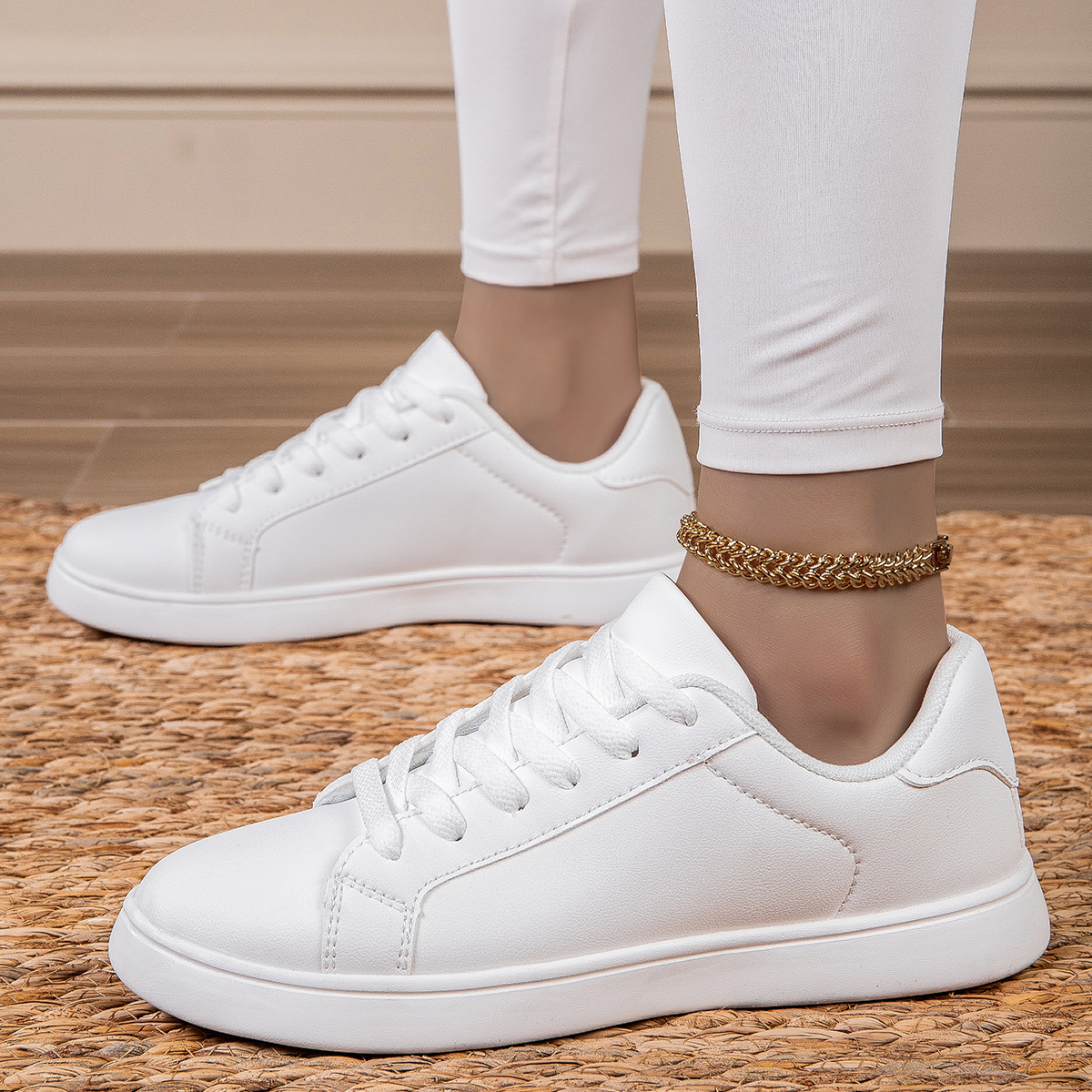 Lichte veterschoenen voor dames - casual schoenen 4