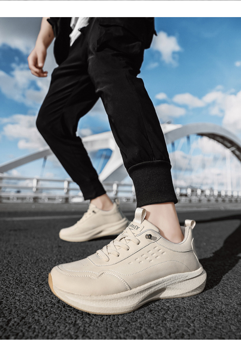 Chaussures casual à plateforme et lacets pour homme avec amorti detail 1