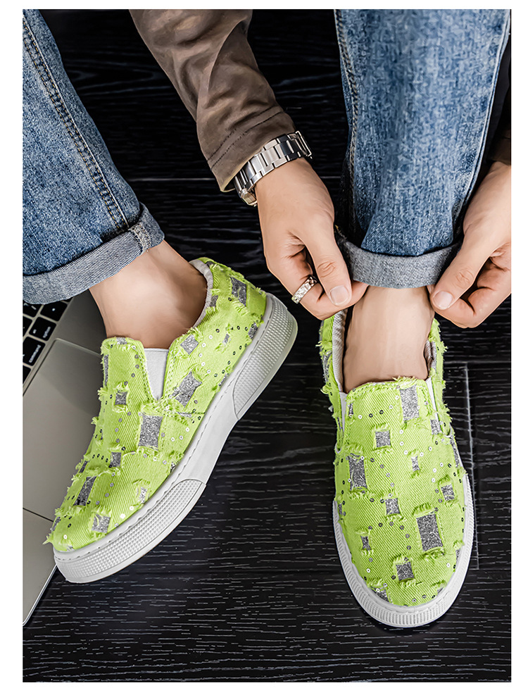 Atmungsaktive Canvas-Slip-On-Freizeitschuhe für Herren detail 7
