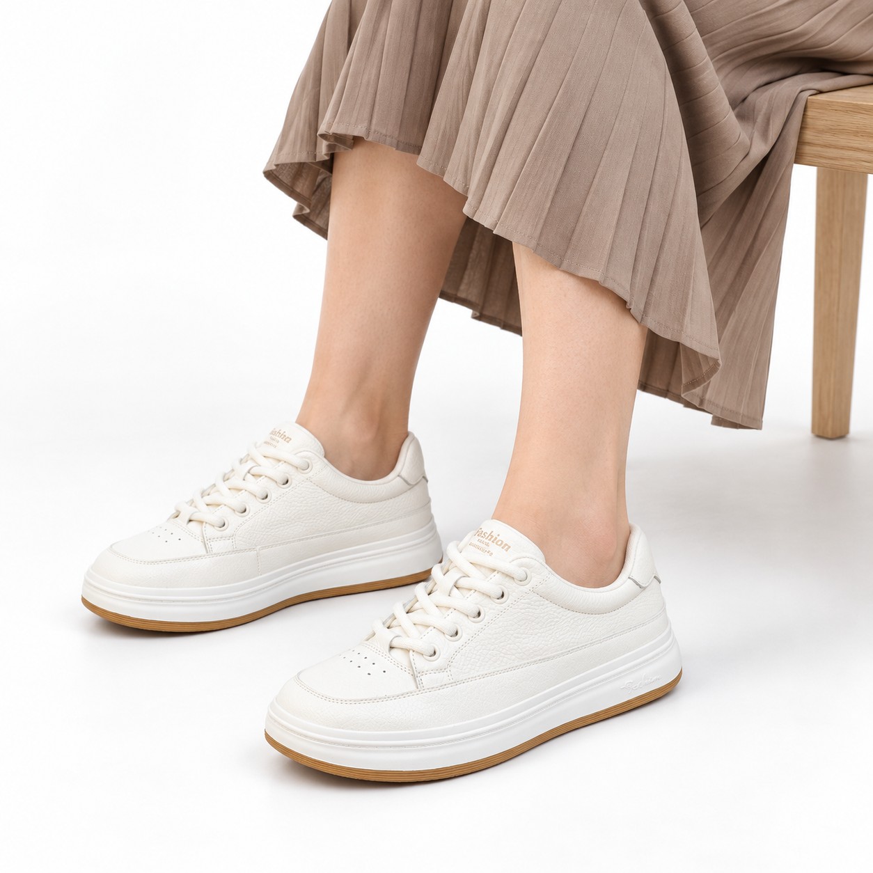 Unisex Full-Grain Leather Platform Lace-Up Casual Shoes 3