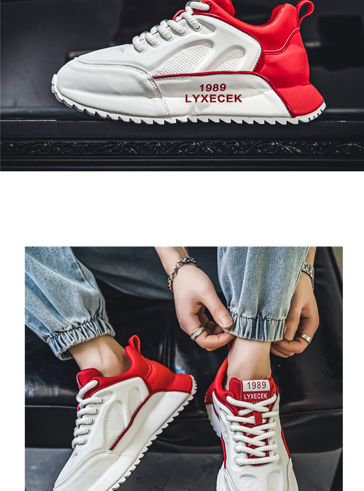 Sneakers casual stringate da uomo color block detail 19