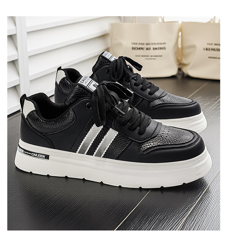 Lage plateau sneakers voor heren met vetersluiting detail 13