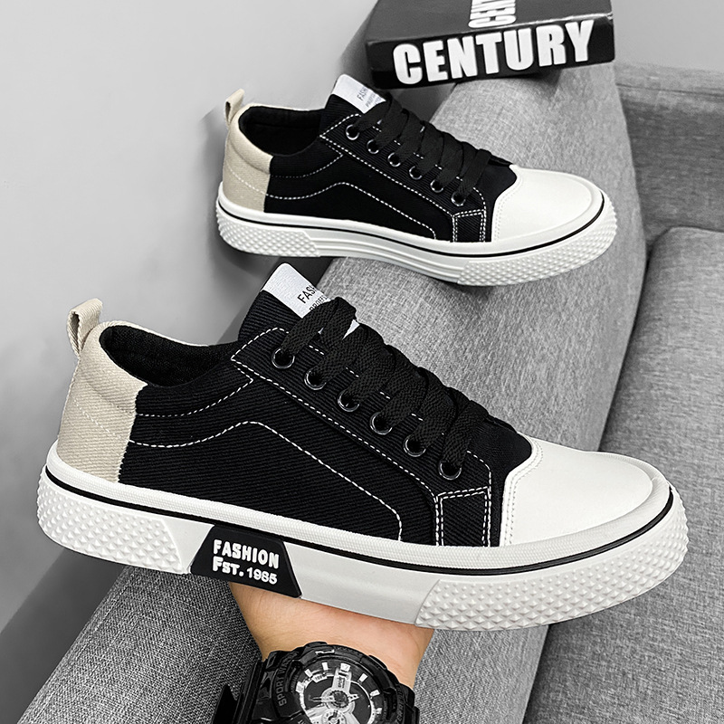 Atmungsaktive Herren-Freizeitschuhe aus Canvas mit Schnürung 3