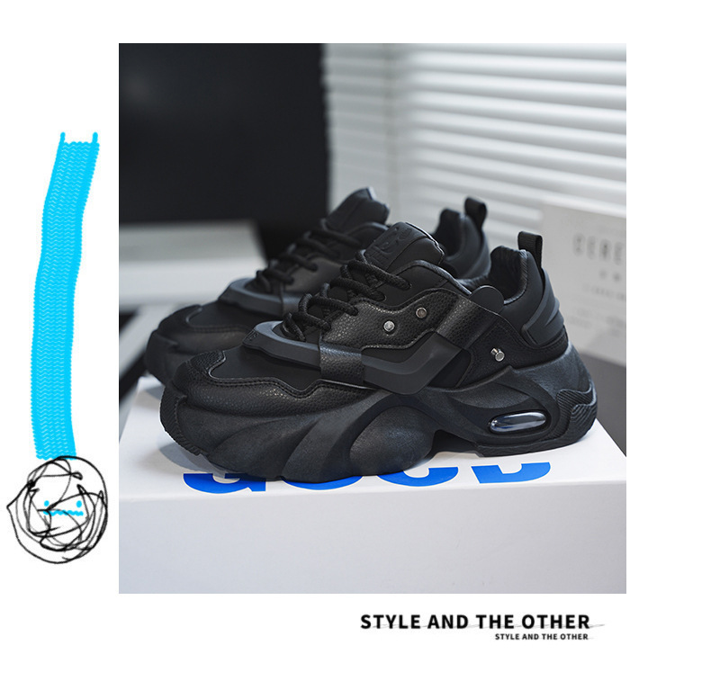 Unisex Chunky Plateau-Sneaker mit Luftpolsterung für den Alltag detail 5
