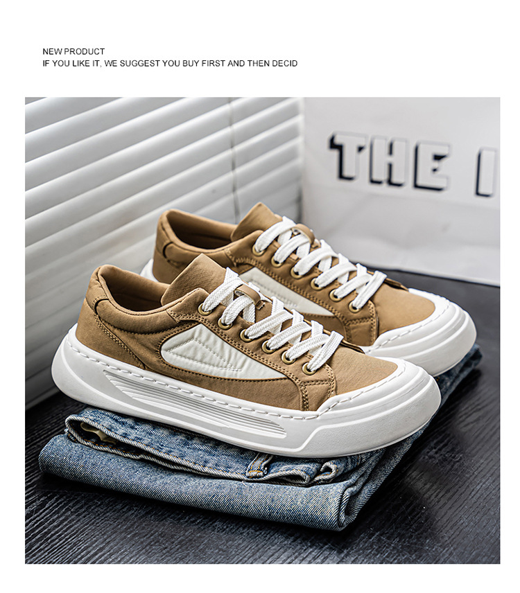 Chaussures casual pour homme en toile à plateforme et blocs de couleur detail 5