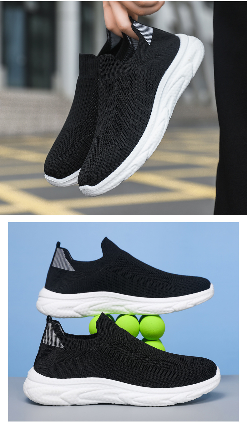 Men's Breathable Knit Slip-On Casual Shoes detail 4