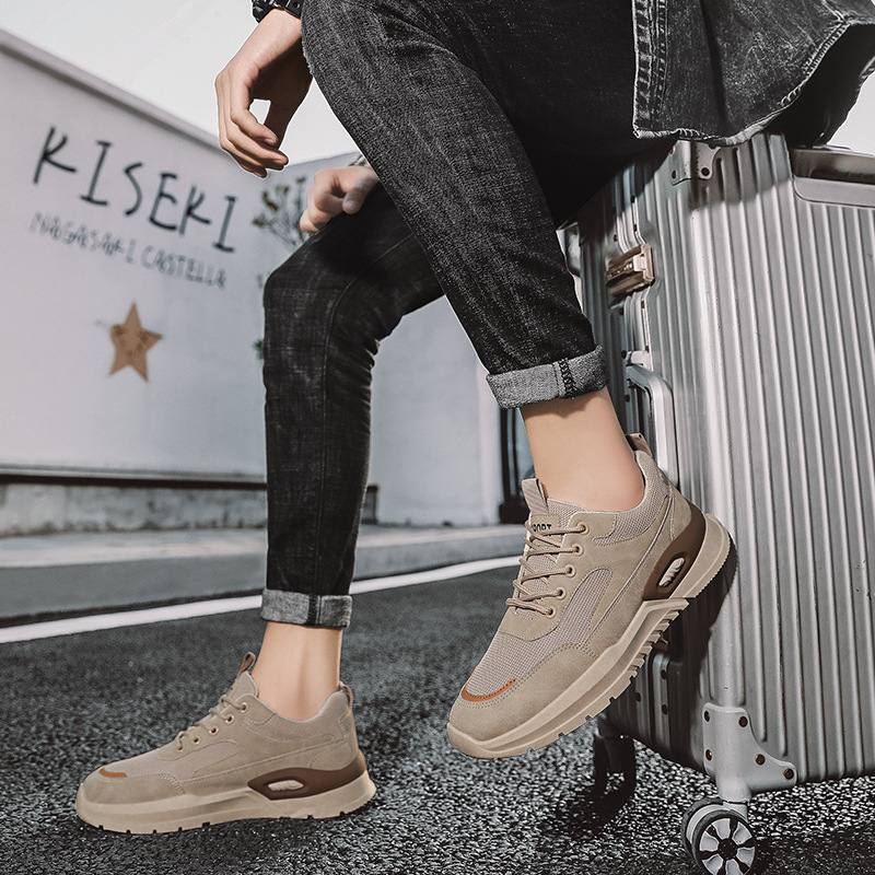 Ademende mesh casual herensneakers met vetersluiting detail 15