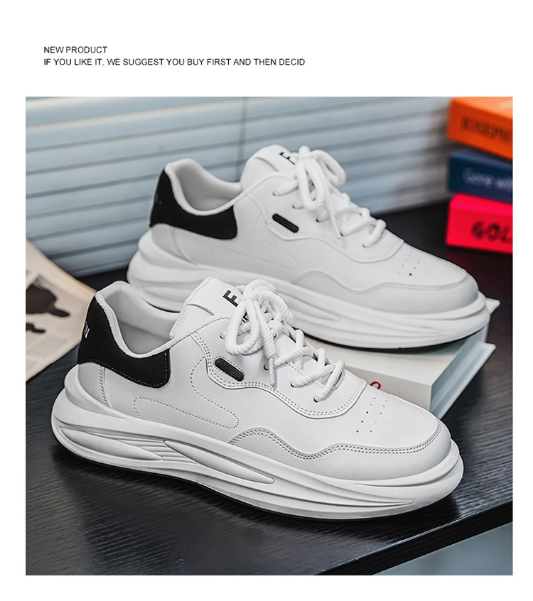 Gedämpfte Plateau-Sneaker für Herren mit Schnürung detail 11