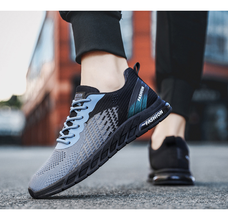 Men's Breathable Mesh Lace-Up Running Shoes detail 17