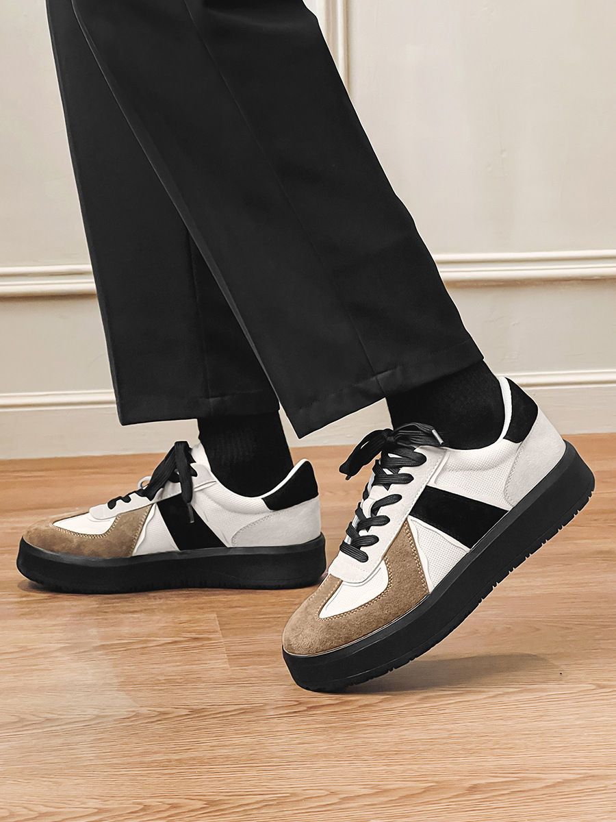 Chaussures casual à lacets respirantes pour homme au style color-block 2