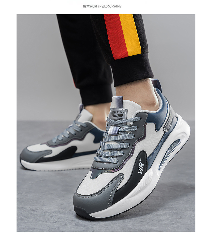 Men's Colorblock Cushioned Lace-Up Sneakers detail 10