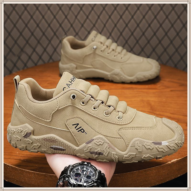 Rutschfeste Herren-Freizeitschuhe mit Schnürung für draußen detail 1