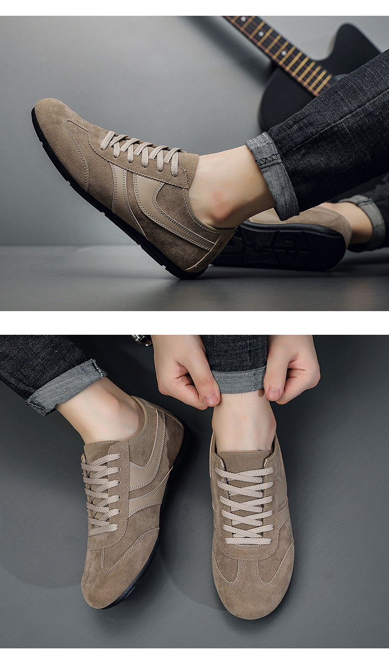 Klassische Herren-Freizeitschuhe aus Wildlederimitat mit Schnürung detail 6