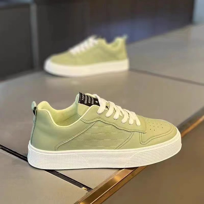 Unisex Lace-Up PU Leather Casual Sneakers detail 15