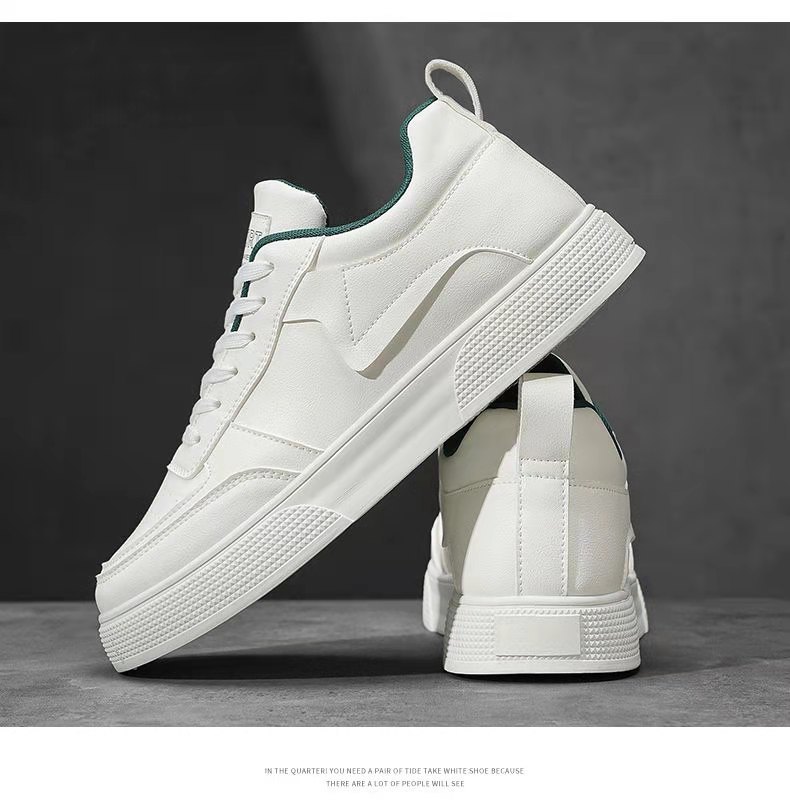 Herren PU-Leder Sneaker Schnürschuhe Casual detail 5