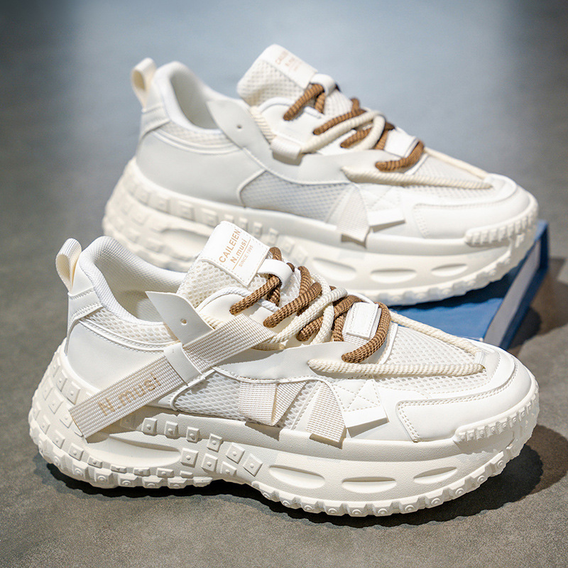 Atmungsaktive Herren-Freizeitschuhe aus Mesh mit Schnürung & Plateau