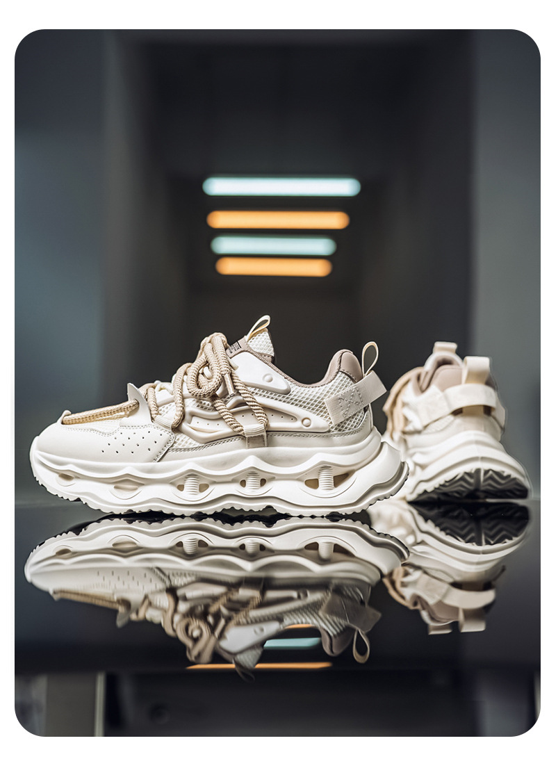 Sneakers casual da uomo con plateau e lacci – Scarpe sportive traspiranti detail 8