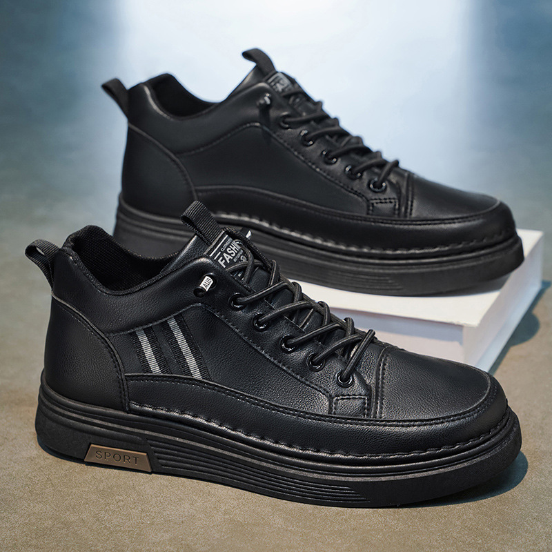 Rutschfeste PU-Leder-Freizeitschuhe für Herren 5