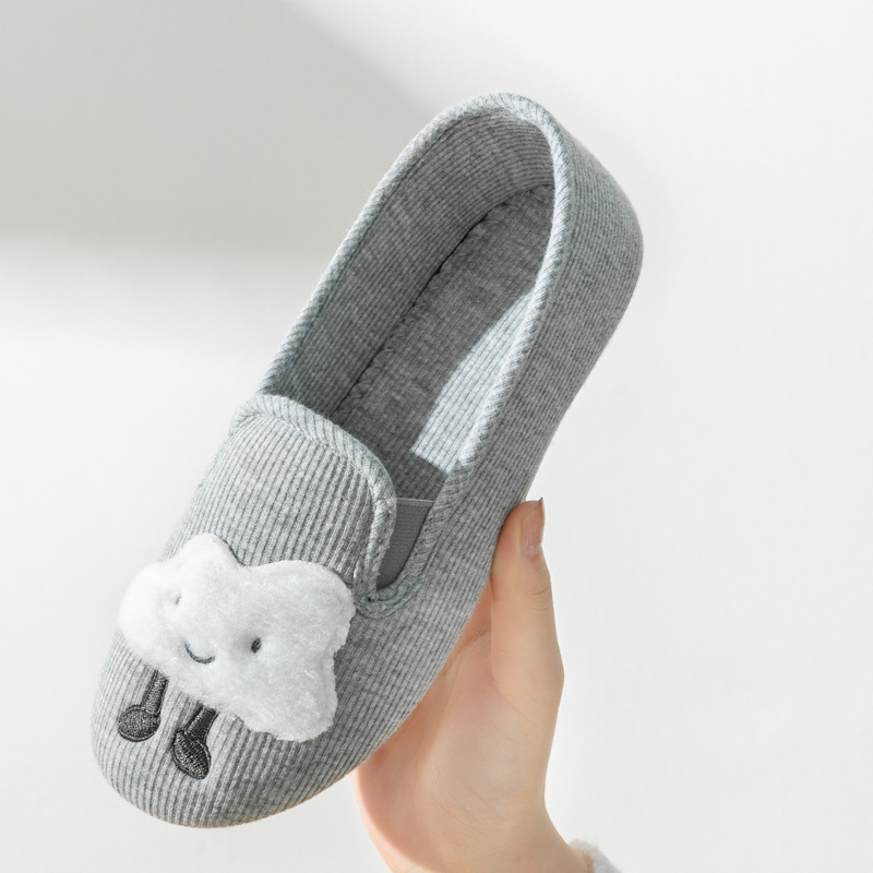 Women's Cozy Soft-Sole Cotton Slip-On Slippers detail 8