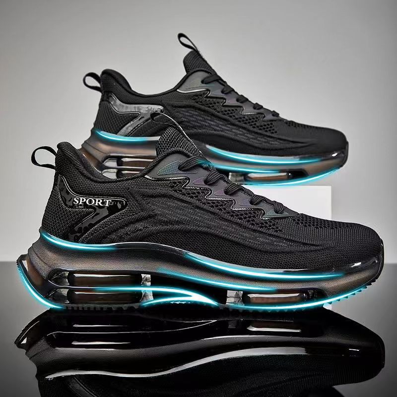 Atmungsaktive Herren-Laufschuhe mit dämpfender Plateausohle 4