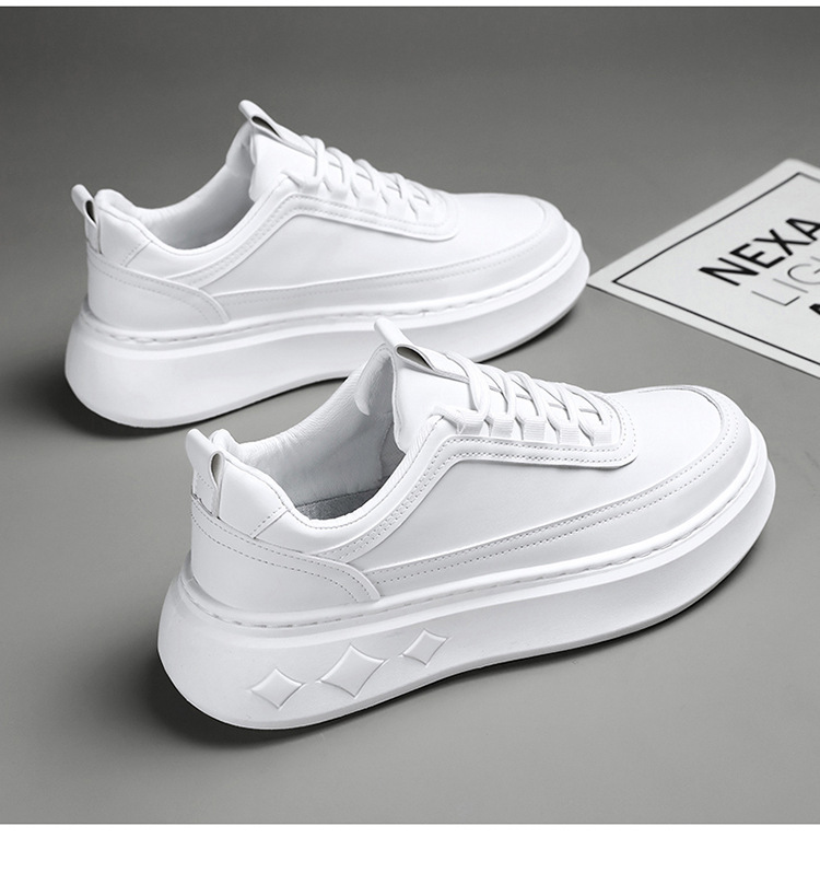 Herren Plateau-Freizeitschuhe aus Leder mit Dämpfung detail 3