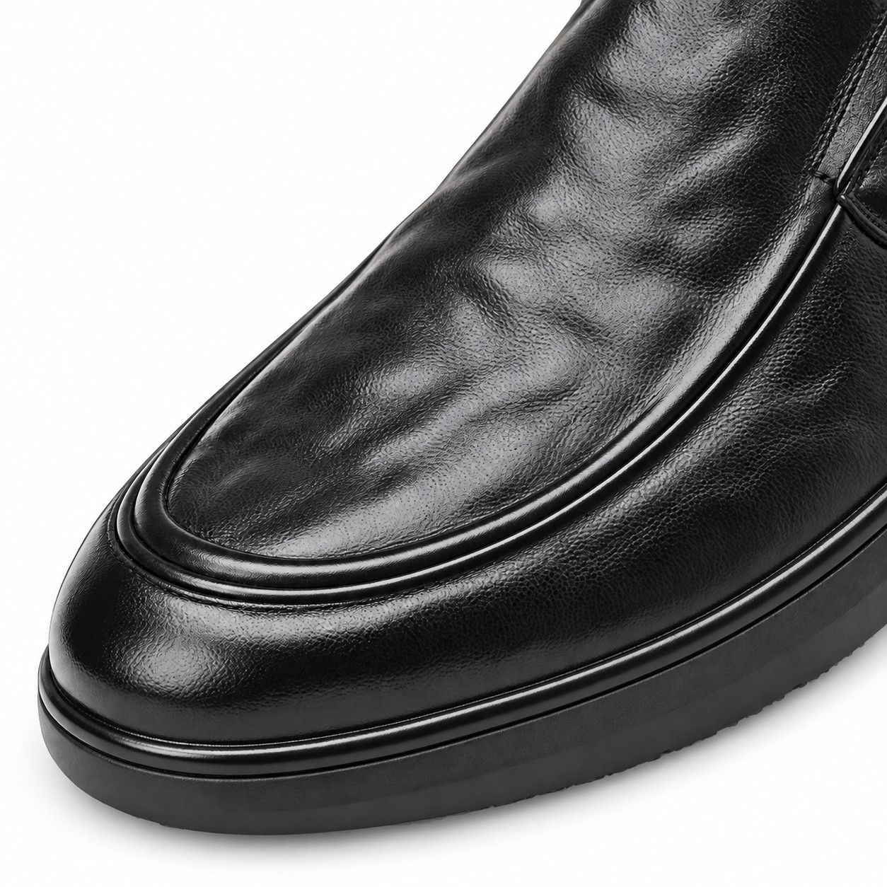 Men's Full-Grain Leather Cushioned Apron-Toe Casual Shoes 8
