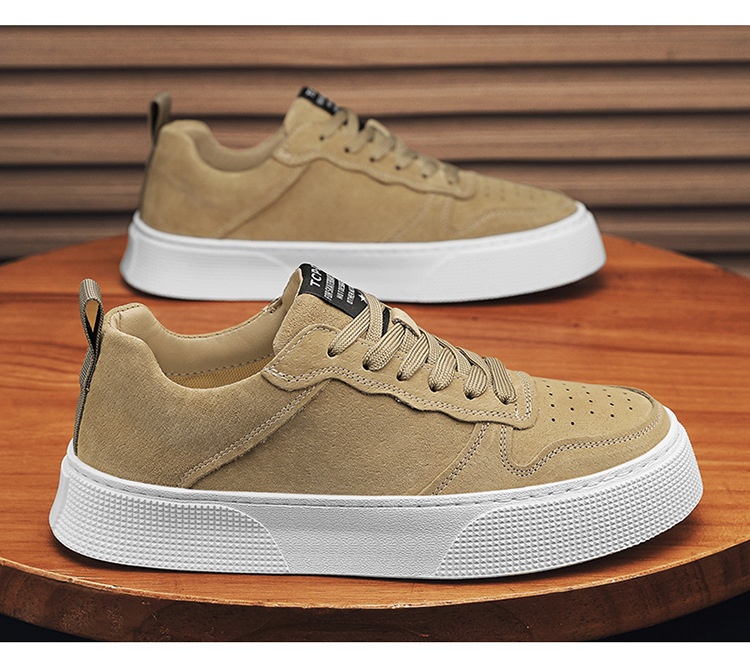 Chaussures de skate à lacets respirantes en daim pour homme detail 4