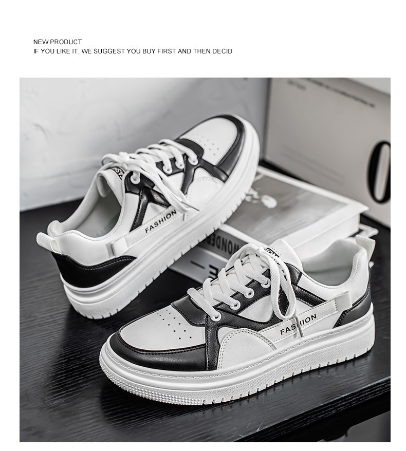 Men's Colorblock Lace-Up Casual Shoes detail 5