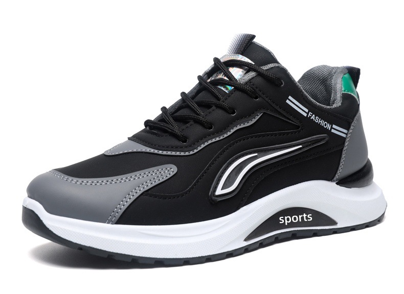 Gedämpfte Herren-Sneaker mit Schnürung im Colorblock-Design detail 16