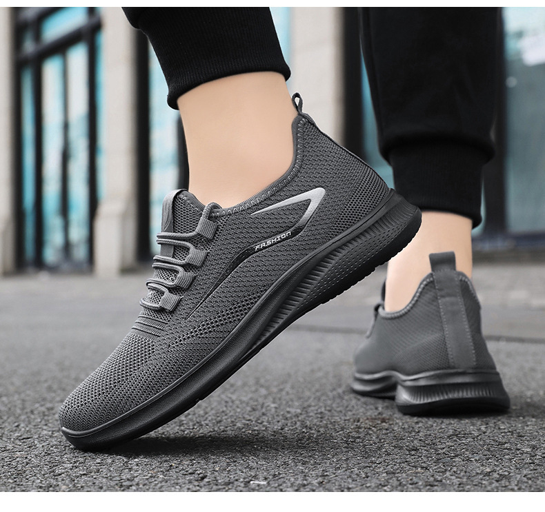 Atmungsaktive Herren-Laufschuhe aus leichtem Strickgewebe detail 14
