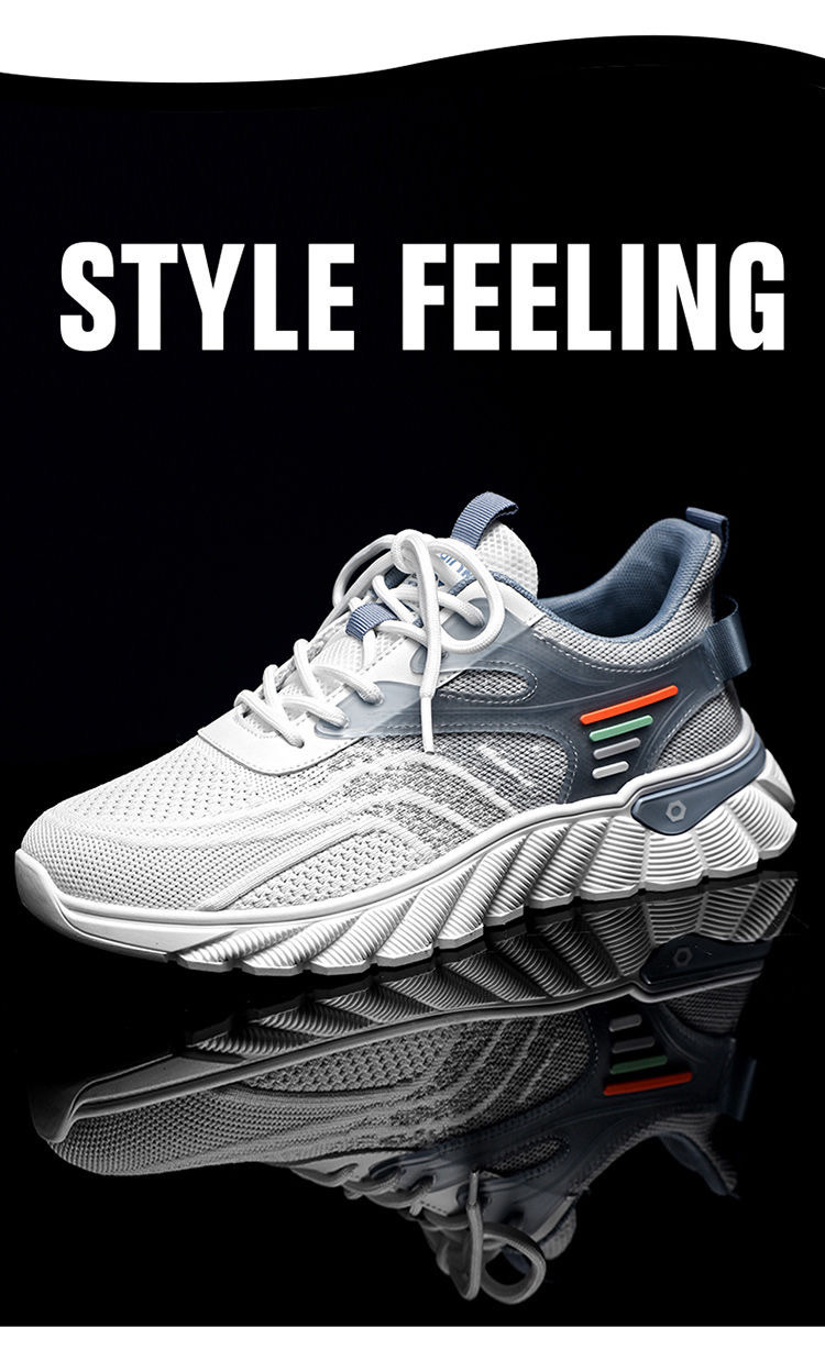 Men's Breathable Mesh Cushioned Running Shoes detail 1