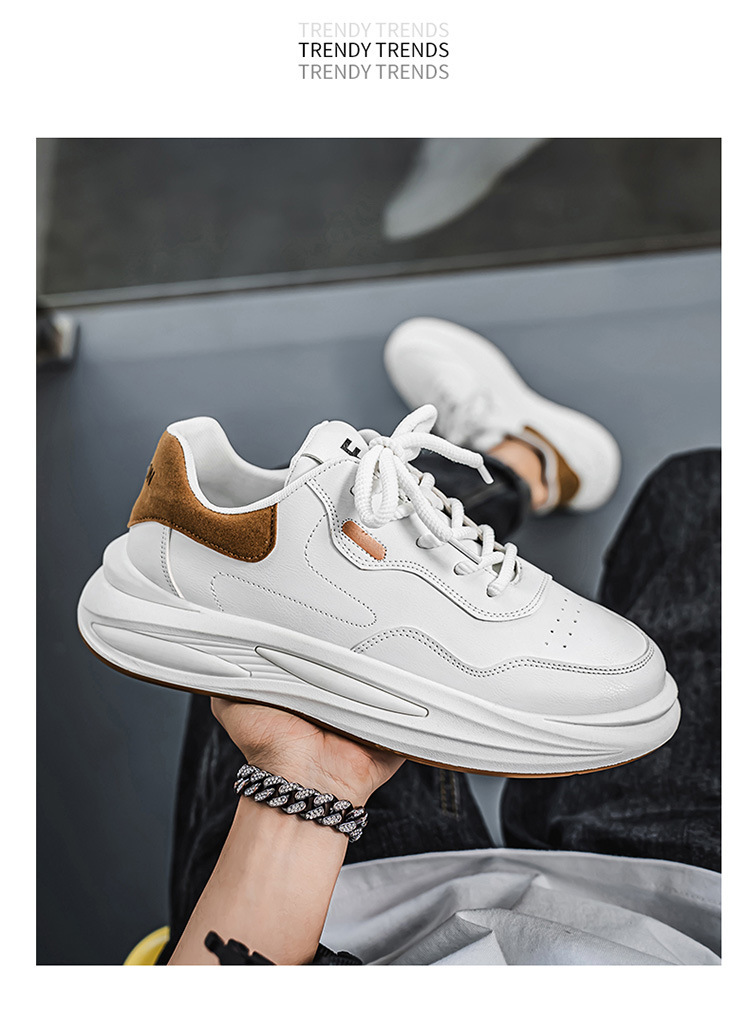 Gedämpfte Plateau-Sneaker für Herren mit Schnürung detail 6