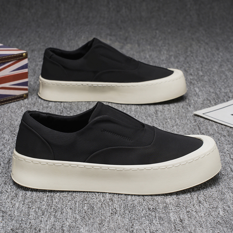 Zapatos casuales slip-on de lona con plataforma para hombre 3