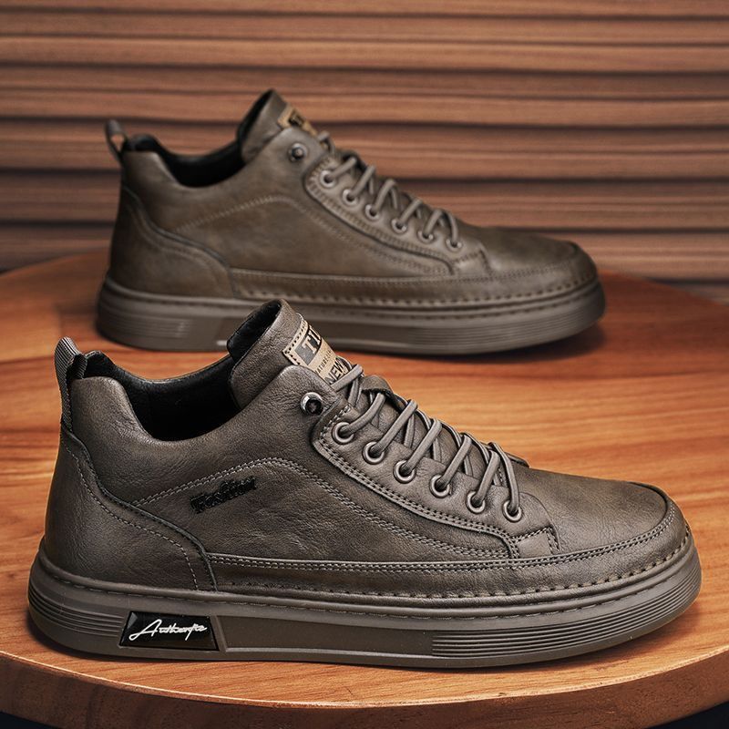 Herren Freizeitschuhe aus PU-Leder zum Schnüren 3