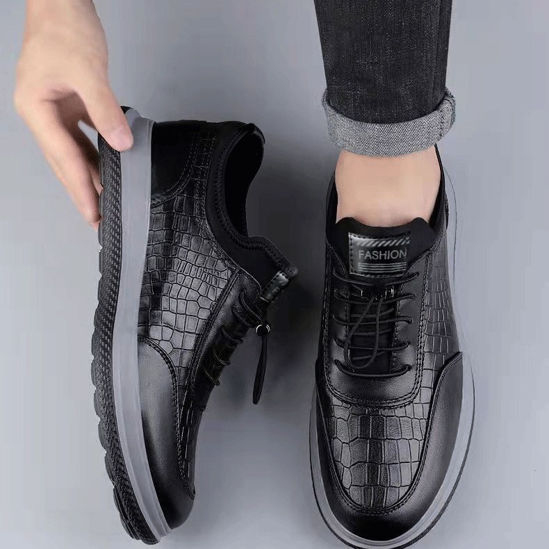 Chaussures casual antidérapantes pour homme en similicuir PU 4