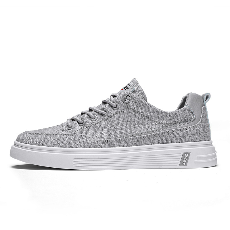 Scarpe casual stringate da uomo in tela traspirante 6