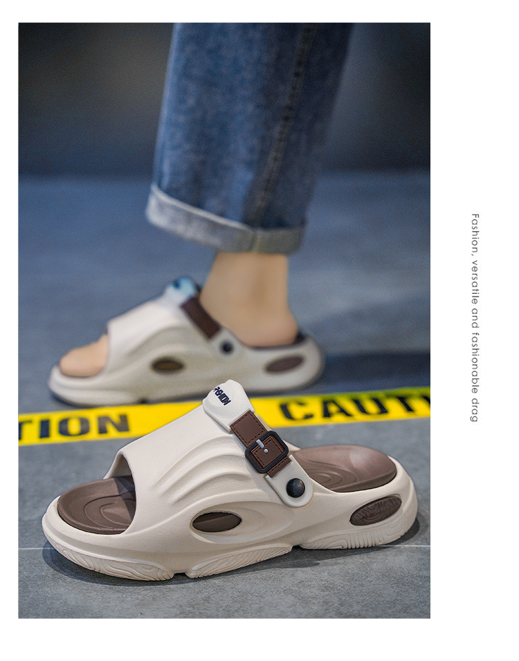 Chaussons légers en EVA pour hommes à bout ouvert et amorti detail 3