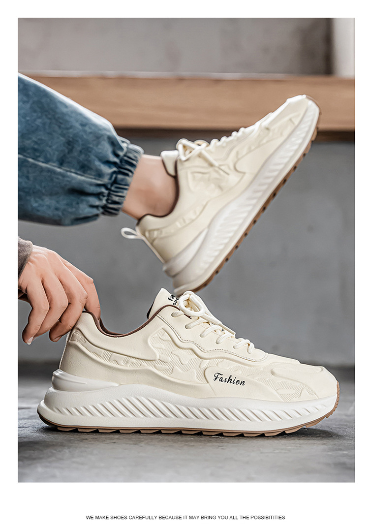 Chaussures casual pour homme à plateforme et lacets avec amorti detail 9