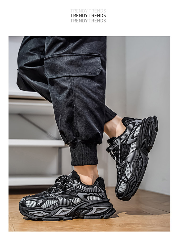 Atmungsaktive Chunky Plateau-Sneaker für Herren detail 18