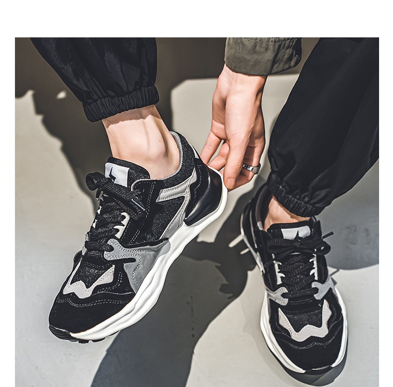 Chaussures casual pour homme respirantes à lacets style color-block detail 19