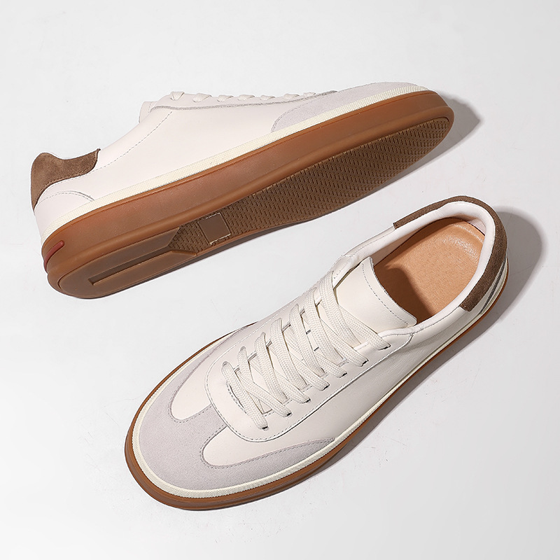 Klassische Schnür-Freizeitschuhe aus Leder für Herren