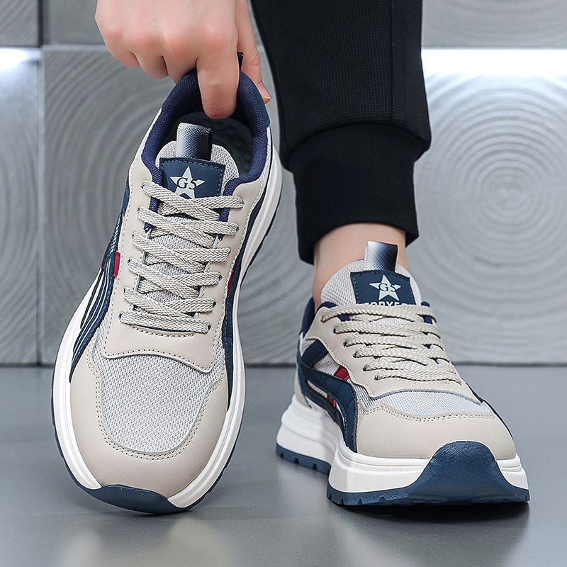 Sneakers da uomo traspiranti stringate con suola ammortizzata 3