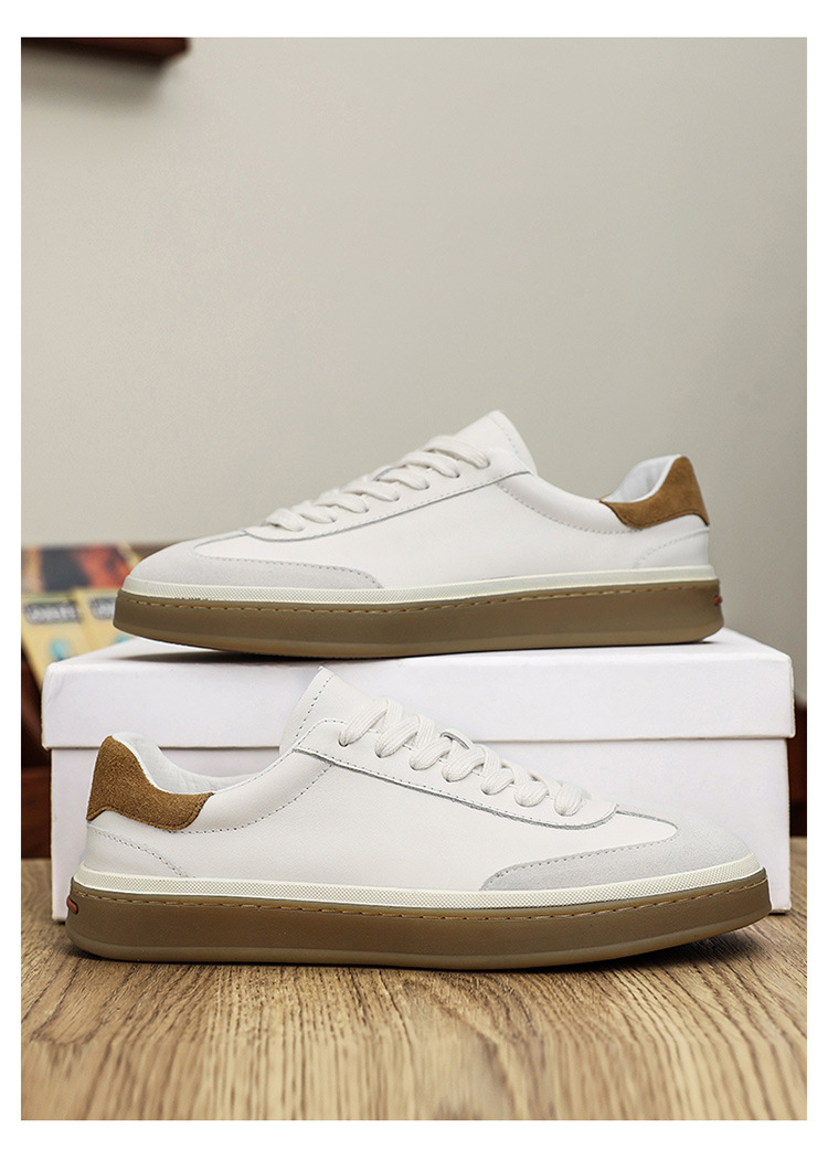 Leren casual herenschoenen met veters – Laag model detail 1