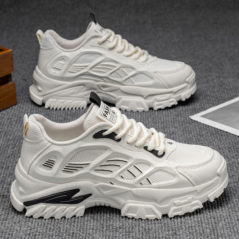 Atmungsaktive Herren-Freizeitschuhe mit Plateausohle und Schnürung 2