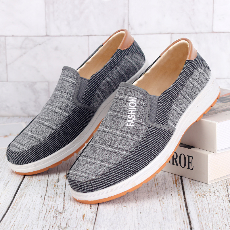 Atmungsaktive Canvas-Slip-On-Freizeitschuhe für Herren detail 7