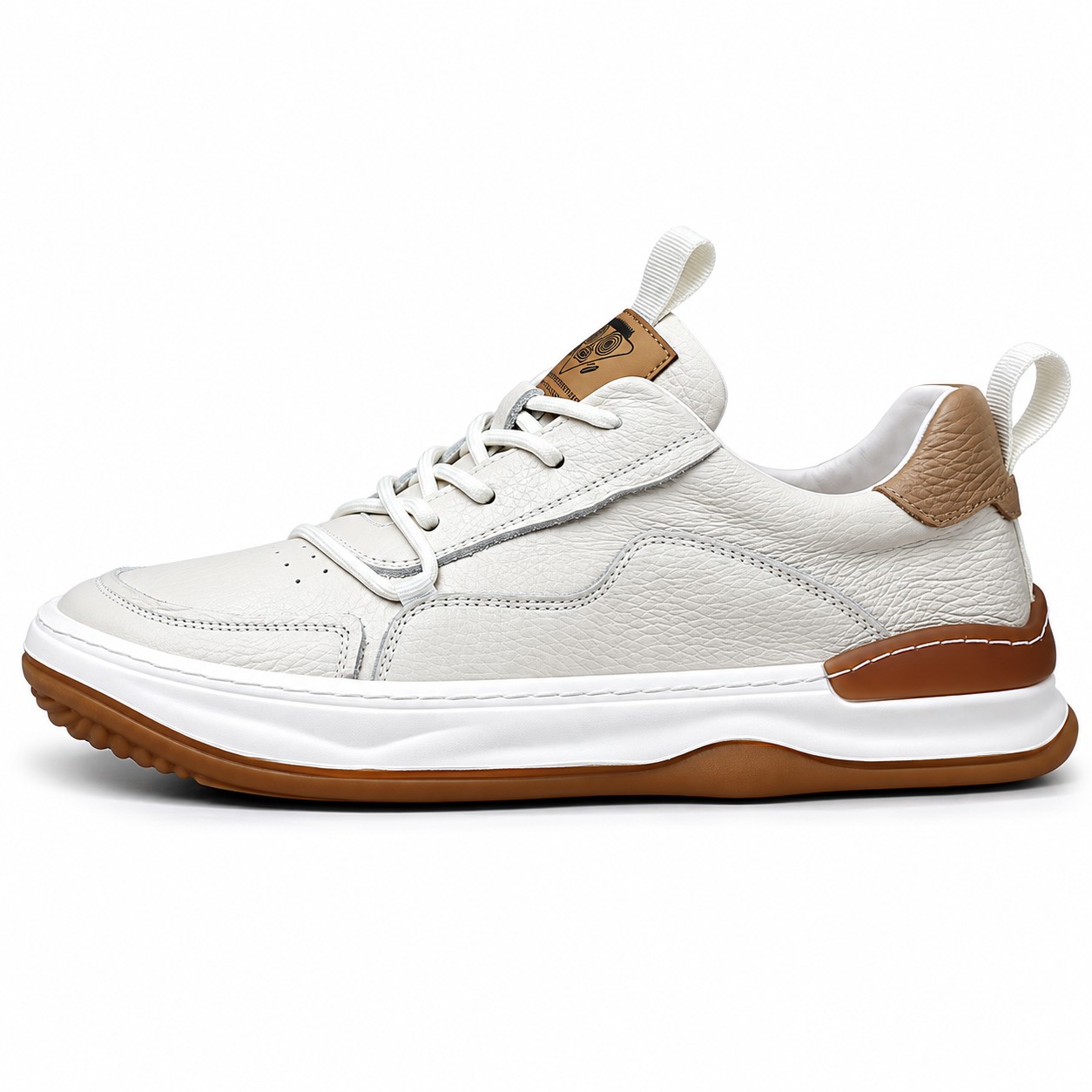 Men's Breathable Full-Grain Leather Low-Top Casual Shoes 5