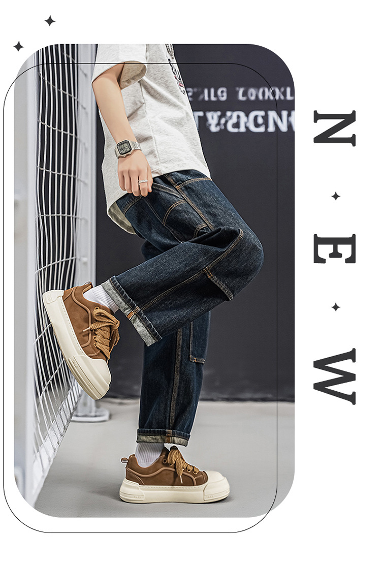Men's Platform Lace-Up Chunky Casual Shoes detail 1
