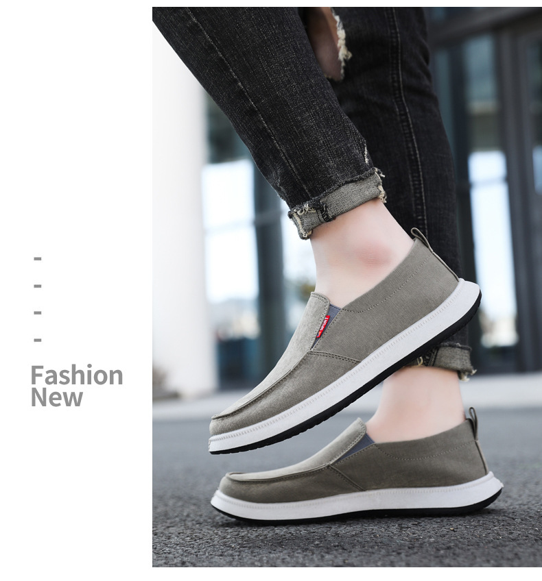 Men's Breathable Canvas Slip-On Casual Shoes detail 8